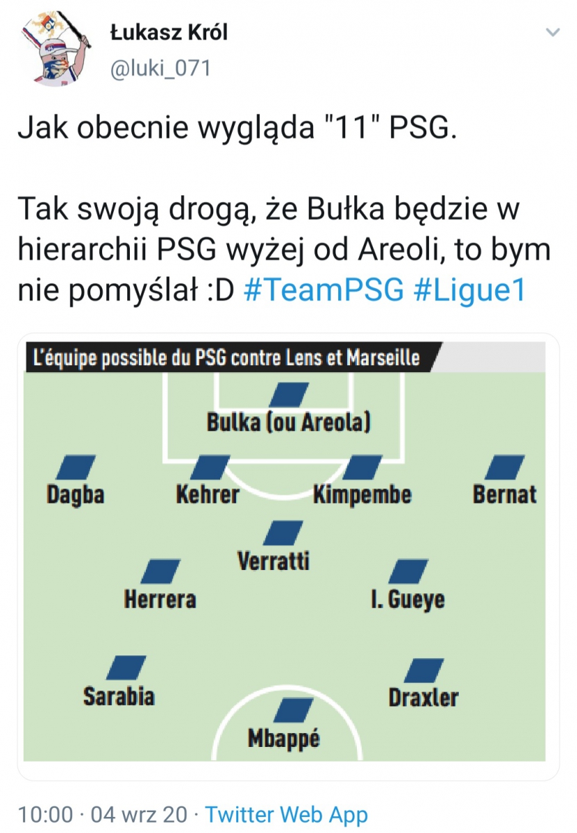 AKTUALNA XI PSG, a w niej... :D